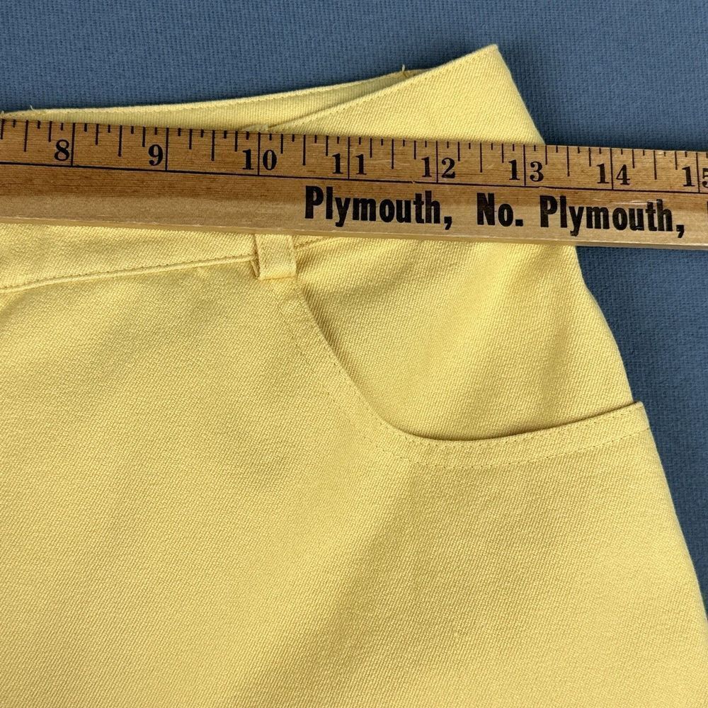 St John Sport Jeans Pants Womens 2 Yellow High Rise Flared Leg Stretch Boho* - Picture 11 of 16